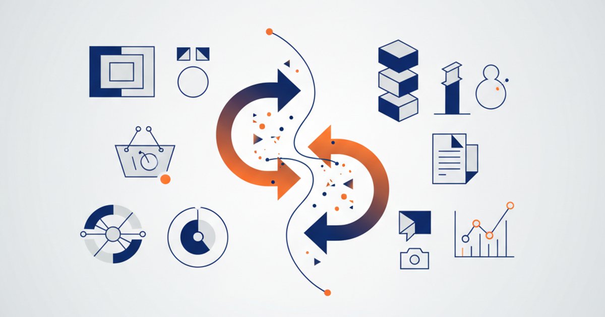 Stroomdiagram met twee kolommen: links WooCommerce met orders en klantgegevens, rechts AFAS met voorraad en facturen, pijlen tonen bidirectionele datasynchronisatie