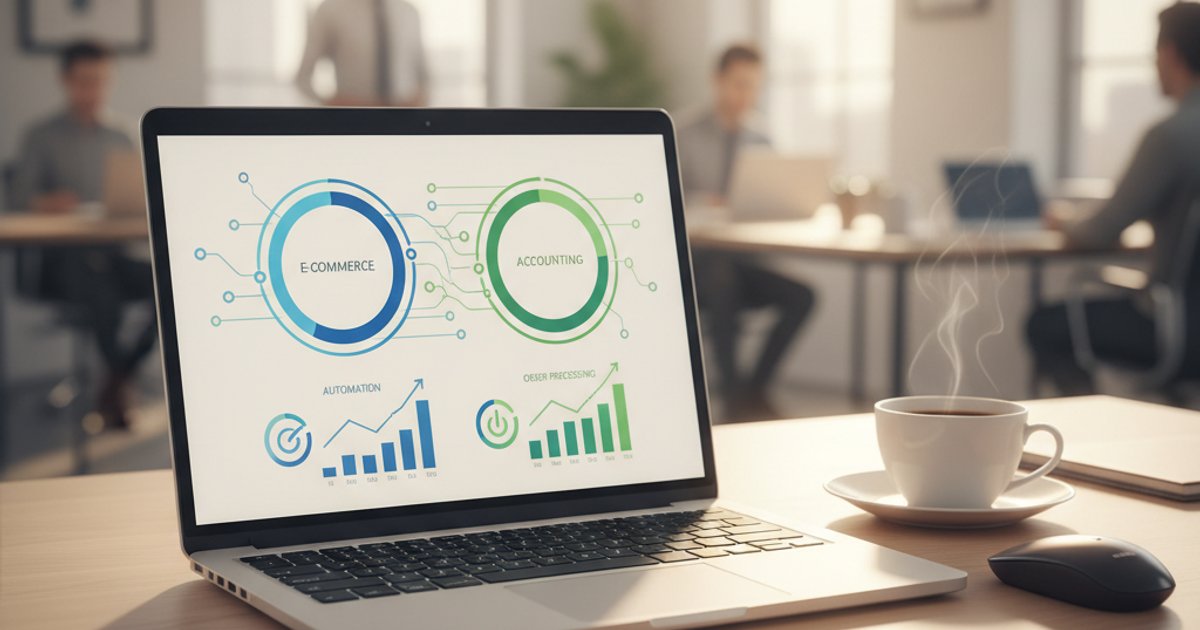 Dashboard met automatische synchronisatie tussen webshop en boekhouding, real-time data-uitwisseling