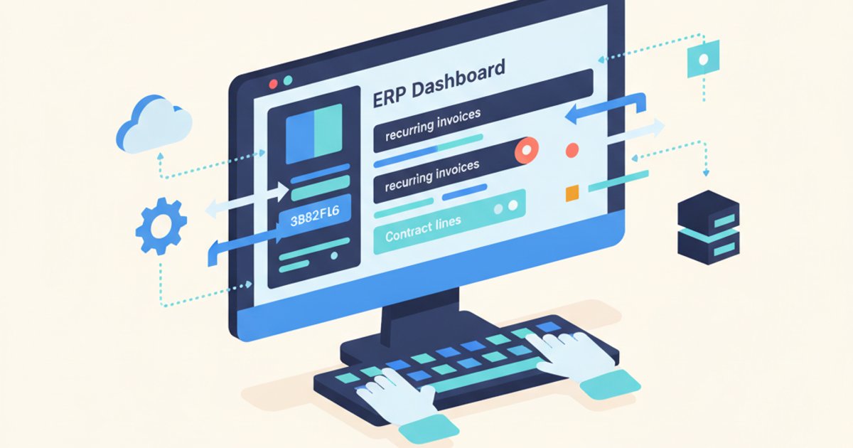 Dashboard op computerscherm met overzicht van actieve servicecontracten en aankomende facturen