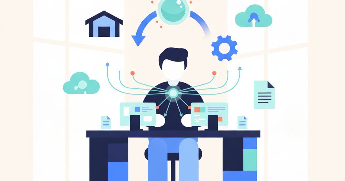 Kantoormedewerker werkt met meerdere systemen tegelijk, frustratie door handmatig overtypen van data