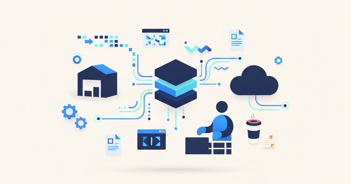 Developer aan het werk met meerdere schermen met code en API documentatie