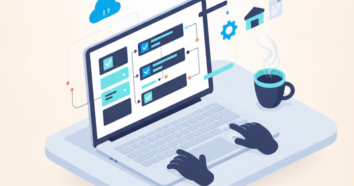 Georganiseerde digitale workflow dashboard met nieuwe medewerker profiel en groene vinkjes