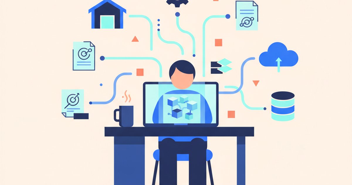 Medewerker bekijkt integratiedocumentatie op laptop met notities en diagrammen